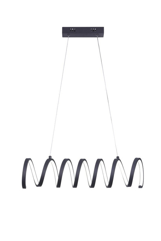Black Metal LED Chandelier HomeRoots