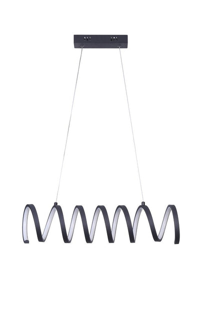 Black Metal LED Chandelier HomeRoots