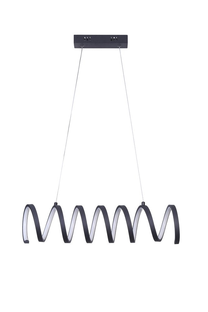 Black Metal LED Chandelier HomeRoots