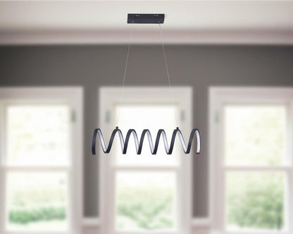 Black Metal LED Chandelier HomeRoots