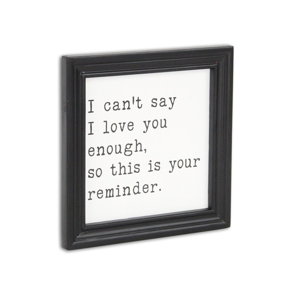 Black And White I Cant Say I Love You Enough Black Framed Print Wall Art HomeRoots