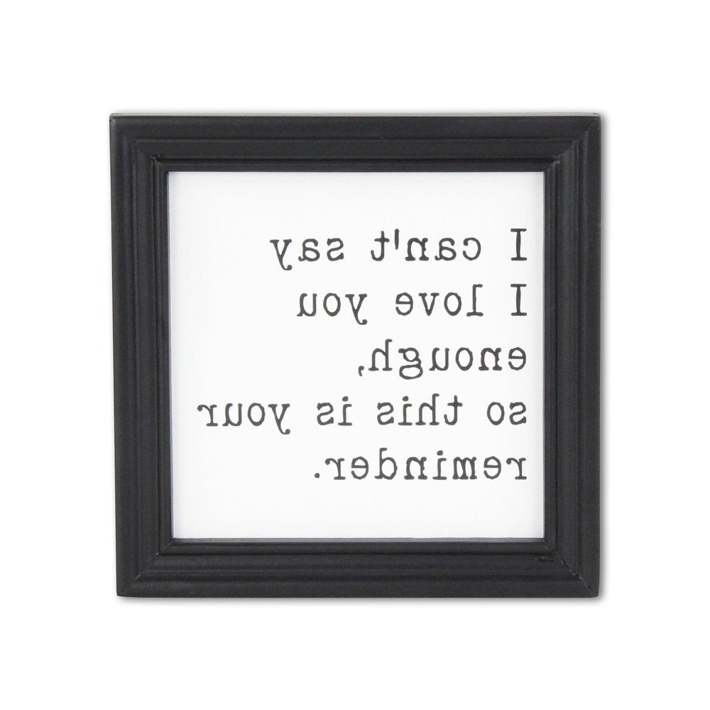 Black And White I Cant Say I Love You Enough Black Framed Print Wall Art — view 5