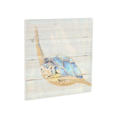 Sea Turtle Wooden Plank Unframed Wall Art HomeRoots