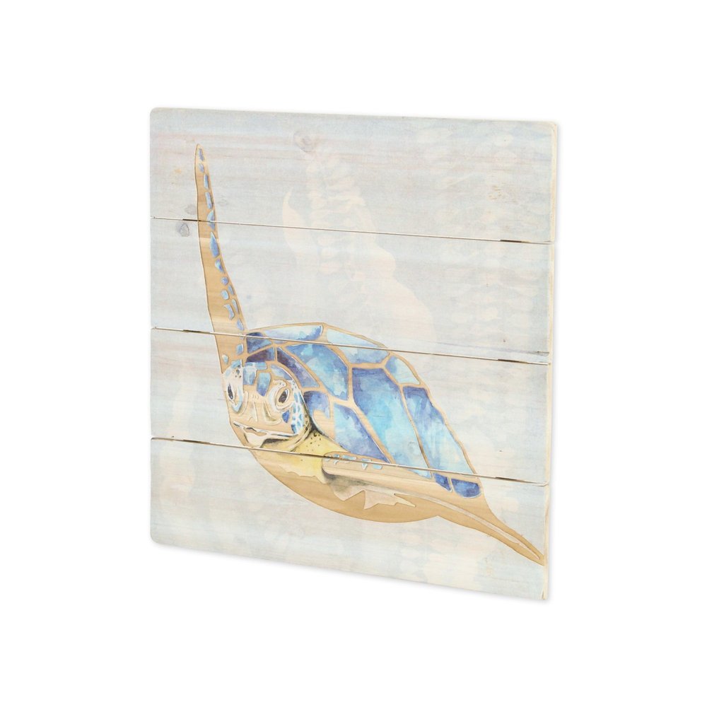 Sea Turtle Wooden Plank Unframed Wall Art HomeRoots