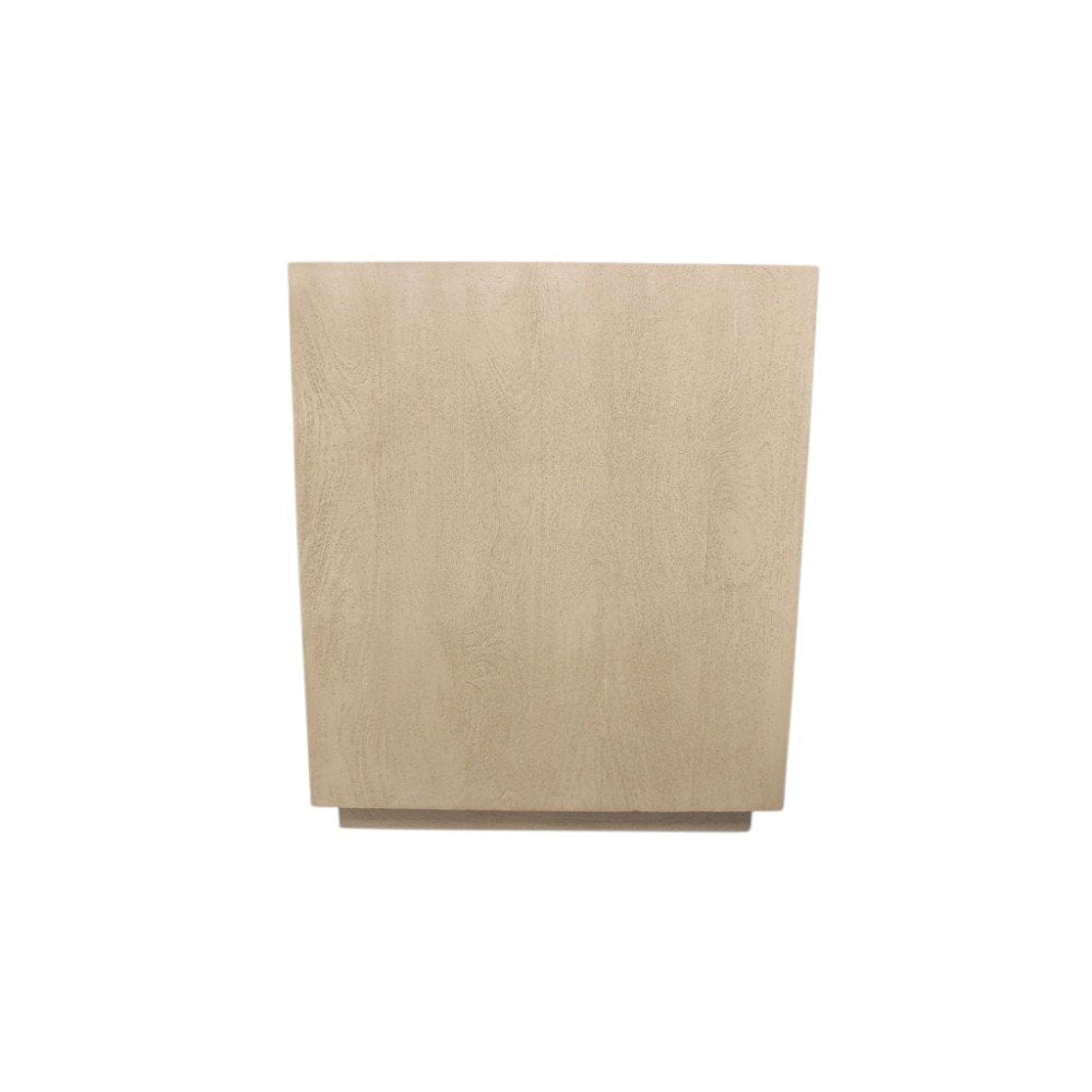 24" Natural Solid Wood Three Drawer Nightstand HomeRoots