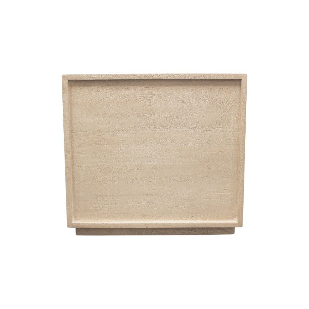 24" Natural Solid Wood Three Drawer Nightstand HomeRoots