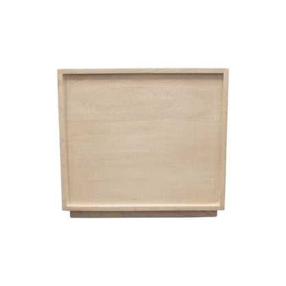 24" Natural Solid Wood Three Drawer Nightstand HomeRoots