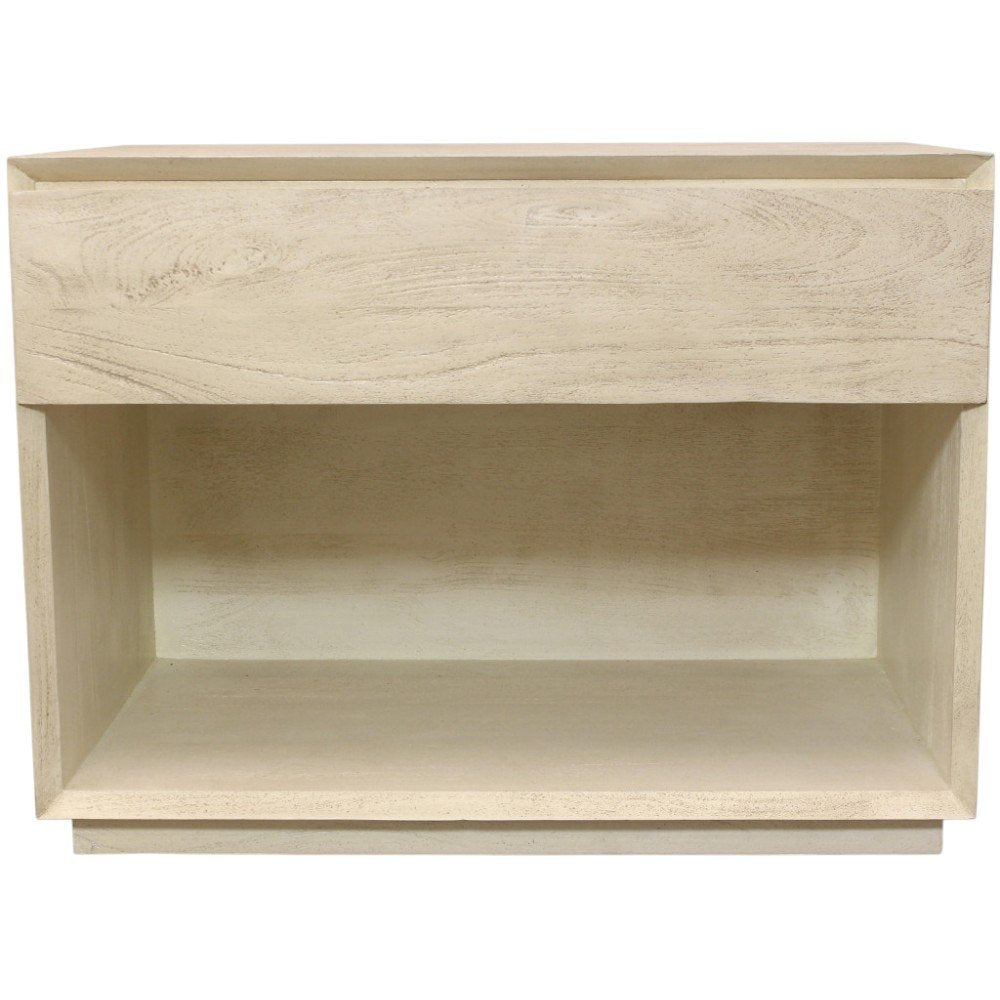 24" Natural Solid Wood One Drawer Nightstand HomeRoots