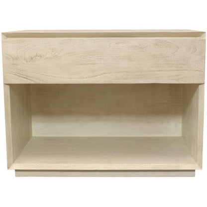 24" Natural Solid Wood One Drawer Nightstand HomeRoots
