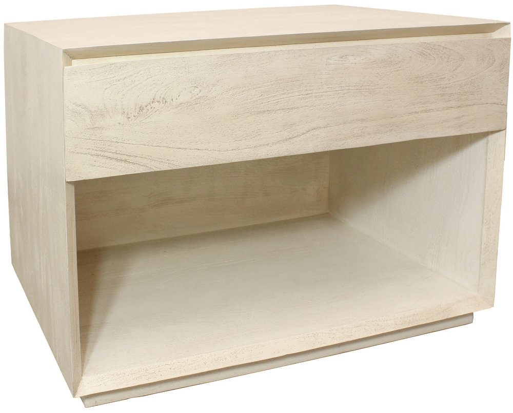 24" Natural Solid Wood One Drawer Nightstand HomeRoots