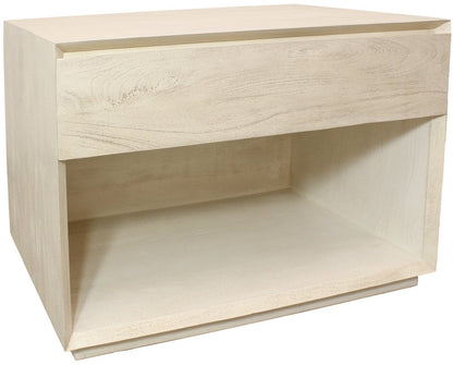 24" Natural Solid Wood One Drawer Nightstand HomeRoots