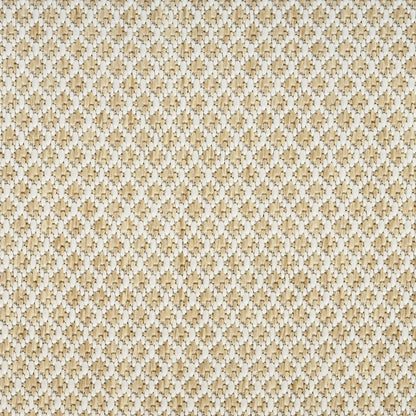 4' X 6' Natural And Ivory Geometric Indoor Outdoor Area Rug