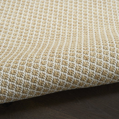 4' X 6' Natural And Ivory Geometric Indoor Outdoor Area Rug HomeRoots