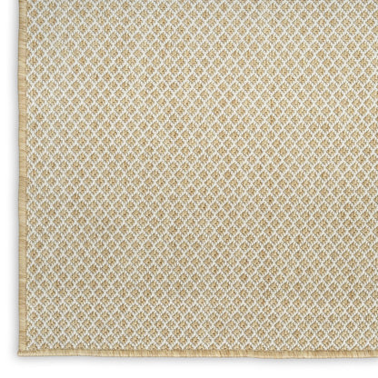 4' X 6' Natural And Ivory Geometric Indoor Outdoor Area Rug HomeRoots