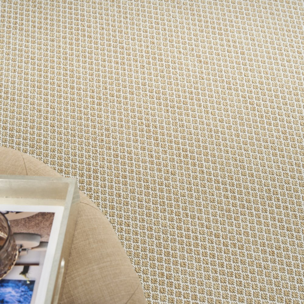 4' X 6' Natural And Ivory Geometric Indoor Outdoor Area Rug