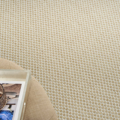 4' X 6' Natural And Ivory Geometric Indoor Outdoor Area Rug