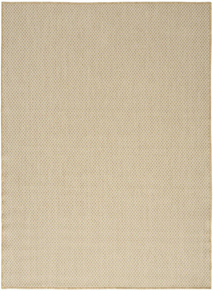 4' X 6' Natural And Ivory Geometric Indoor Outdoor Area Rug HomeRoots