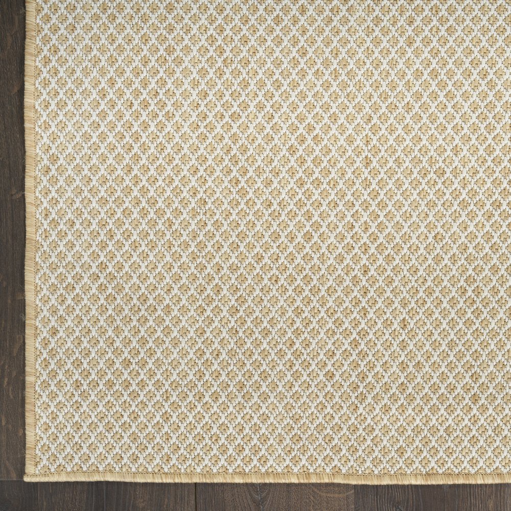 4' X 6' Natural And Ivory Geometric Indoor Outdoor Area Rug — view 10