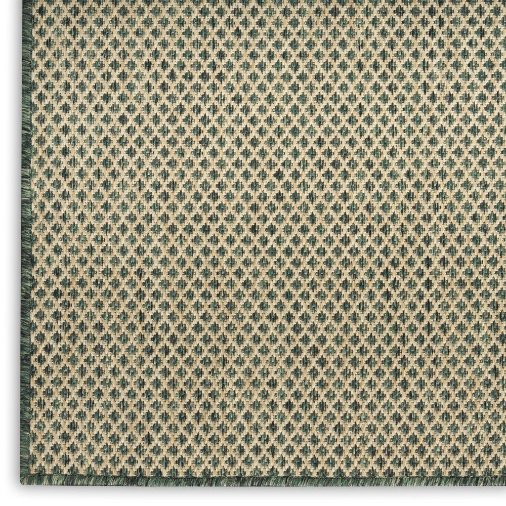 5' X 7' Green And Taupe Geometric Indoor Outdoor Area Rug HomeRoots