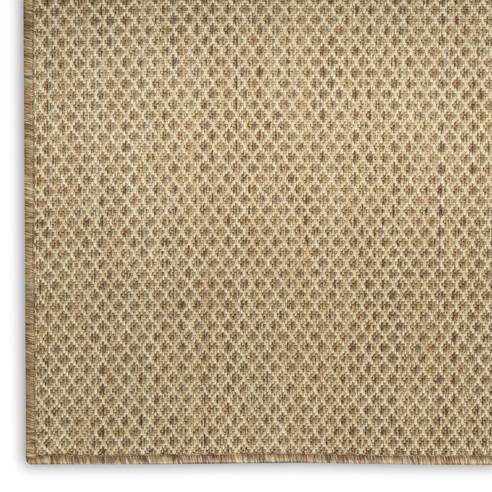 5' X 7' Tan And Brown Geometric Indoor Outdoor Area Rug — view 6