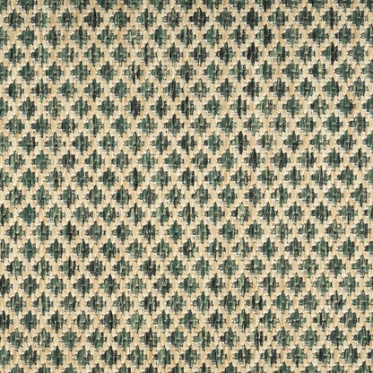 6' X 9' Green And Taupe Geometric Indoor Outdoor Area Rug