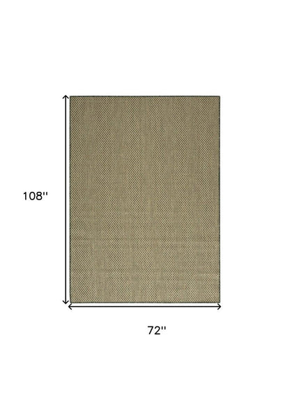 6' X 9' Green And Taupe Geometric Indoor Outdoor Area Rug HomeRoots
