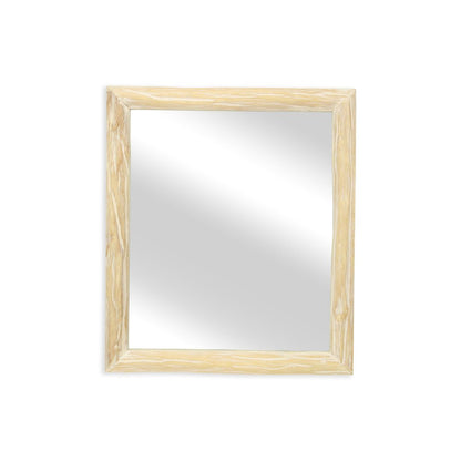 20" Natural Solid Wood Accent Mirror HomeRoots