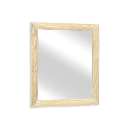 20" Natural Solid Wood Accent Mirror HomeRoots