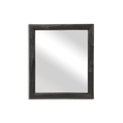 20" Black Solid Wood Accent Mirror HomeRoots