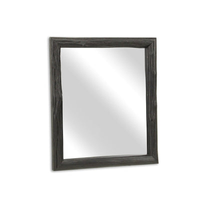 20" Black Solid Wood Accent Mirror HomeRoots