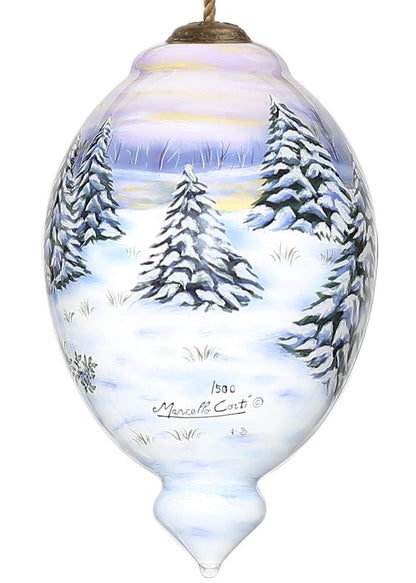Gifts for Everyone Hand Painted White Red And Brown Glass Finial Ornament HomeRoots