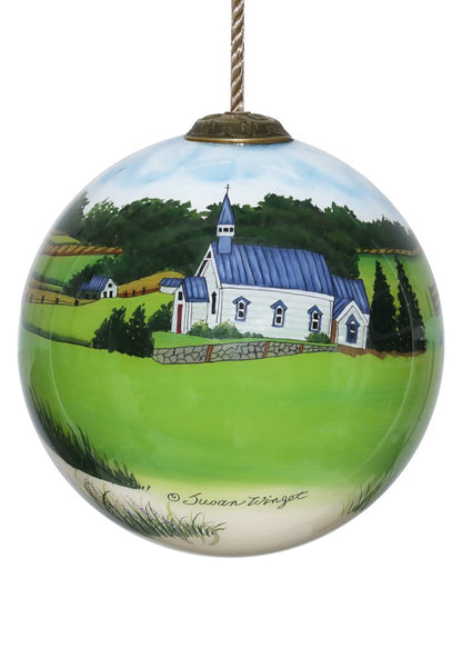 Just Married Hand Painted Red Green And White Glass Ball Ornament HomeRoots