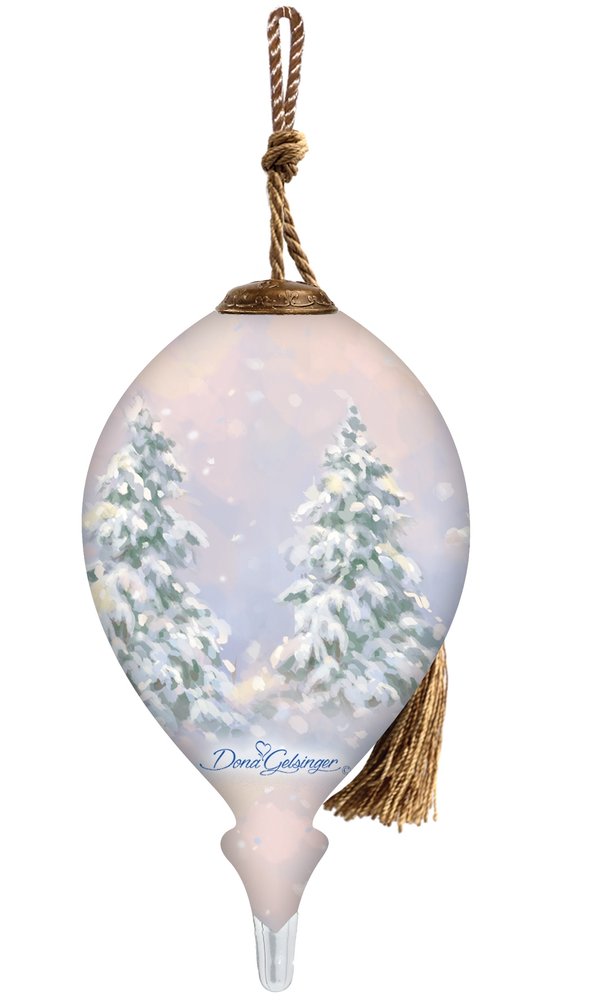 Winter Angel Hand Painted White And Gold Glass Finial Ornament HomeRoots
