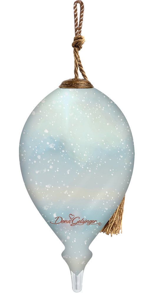 Here Comes Santa Claus Hand Painted Green Red And Gold Glass Finial Ornament HomeRoots