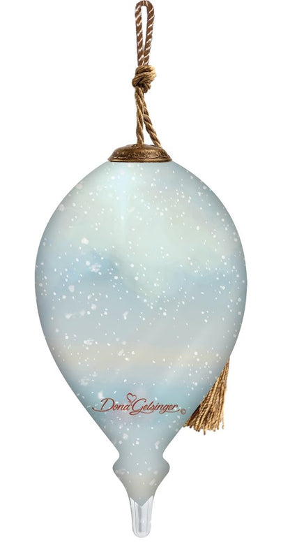 Here Comes Santa Claus Hand Painted Green Red And Gold Glass Finial Ornament HomeRoots