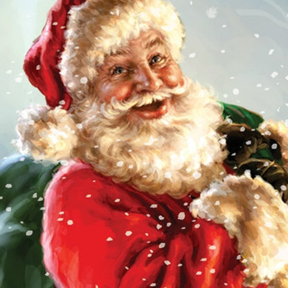 Here Comes Santa Claus Hand Painted Green Red And Gold Glass Finial Ornament HomeRoots