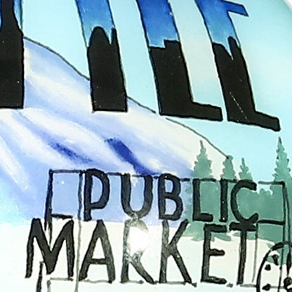 Seattle Hand Painted Blue Green And Black Glass Ball Ornament HomeRoots