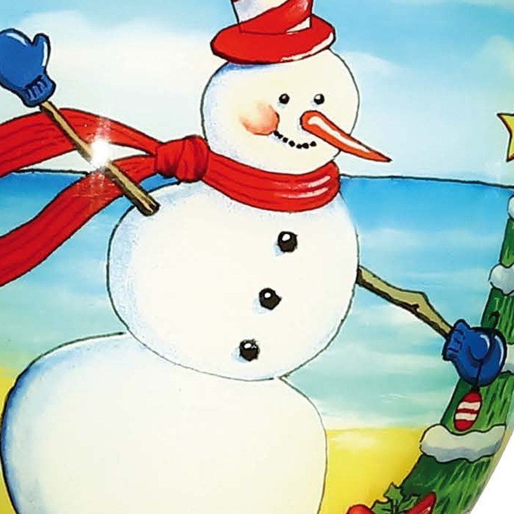 Frostyes Beach Fun Hand Painted White Yellow And Blue Glass Finial Ornament HomeRoots