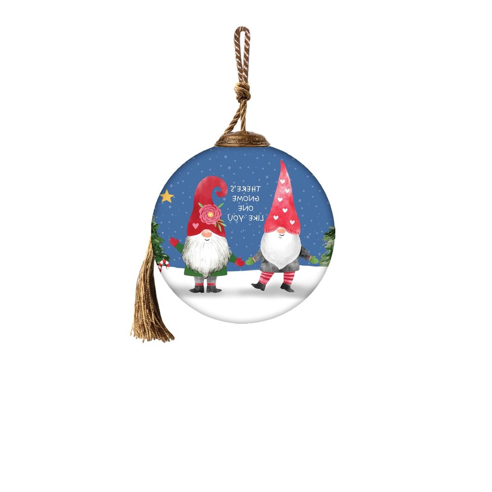 Snowman and Forest Animal Hand Painted Blue White And Green Glass Ball Ornament HomeRoots