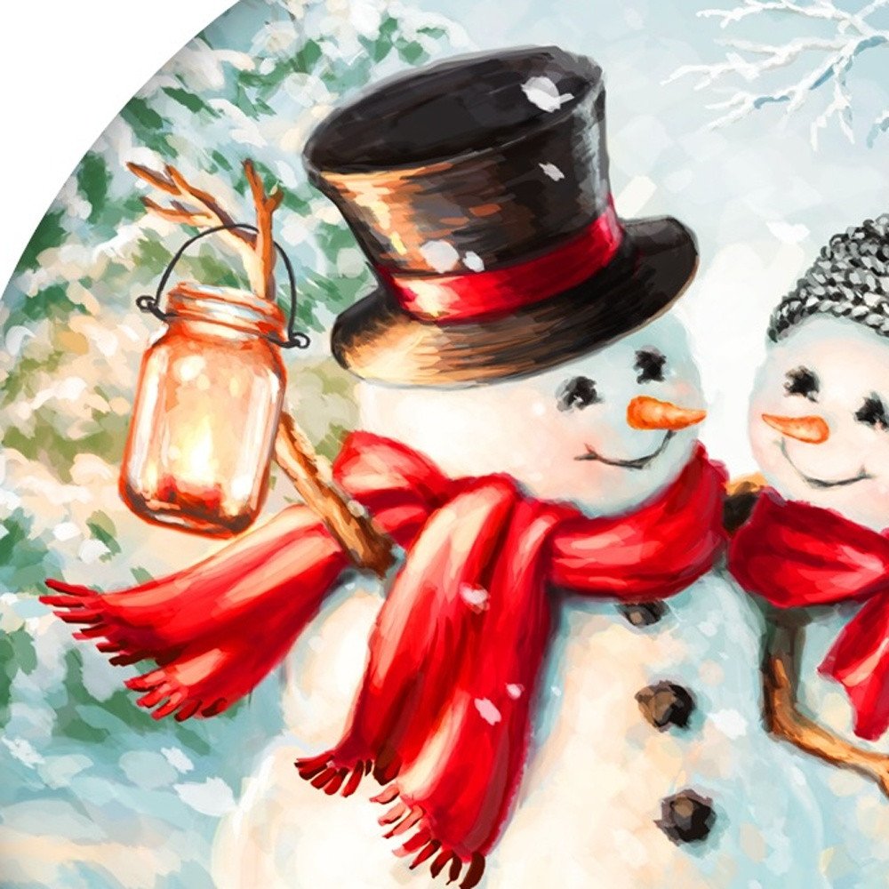 You Melt My Heart Snowman Hand Painted Red Blue And Green Glass Ball Ornament HomeRoots
