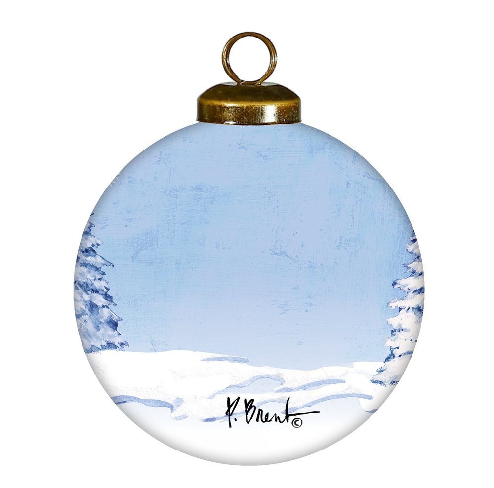 Hockey Snowman Hand Painted White Blue And Red Glass Ball Ornament HomeRoots