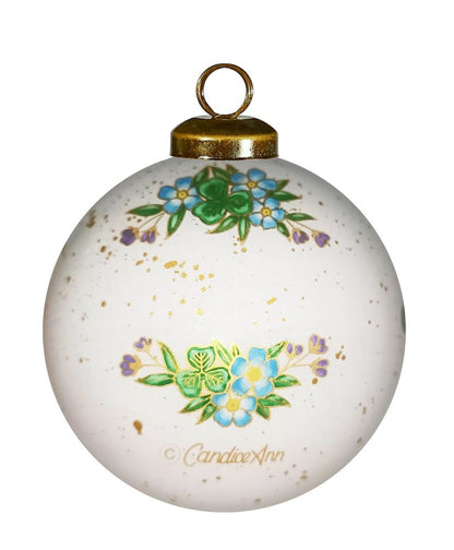 Claddagh Irish Hand Painted Green White And Red Glass Ball Ornament HomeRoots