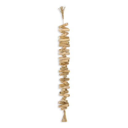 40" Brown Wood Rods And Rope Decorative Tassel HomeRoots