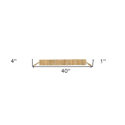 40" Brown Wood Rods And Rope Decorative Tassel HomeRoots