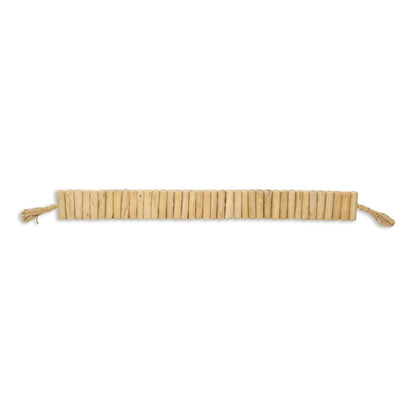 40" Brown Wood Rods And Rope Decorative Tassel HomeRoots