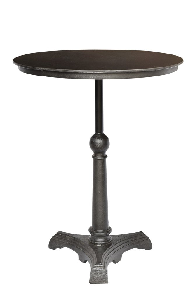 30" Brown Iron Round Pedestal End Table HomeRoots
