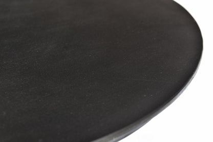 30" Brown Iron Round Pedestal End Table HomeRoots