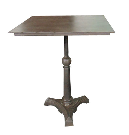 30" Brown Iron Square Pedestal End Table HomeRoots