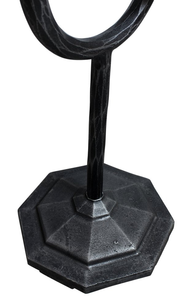 19" Natural and Black Solid Wood and Iron Round Double Tray Top End Table HomeRoots