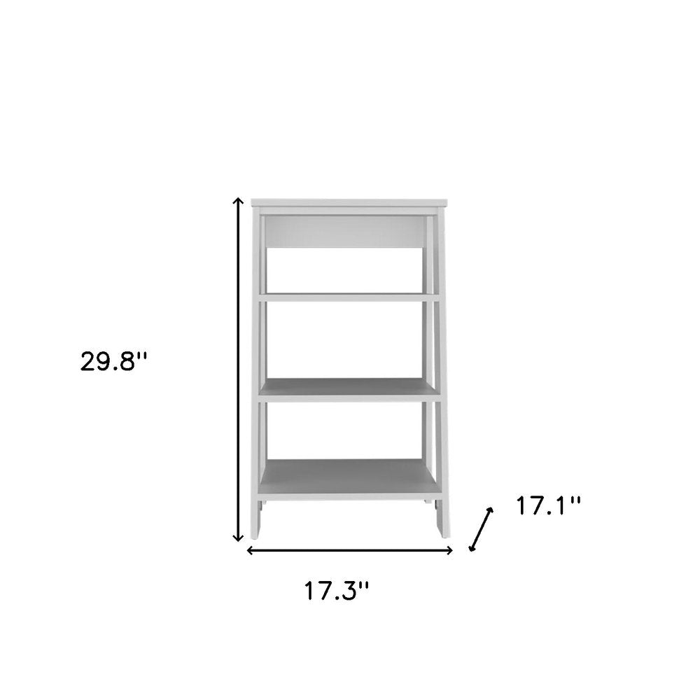 17" White Wood Bathroom Shelves HomeRoots
